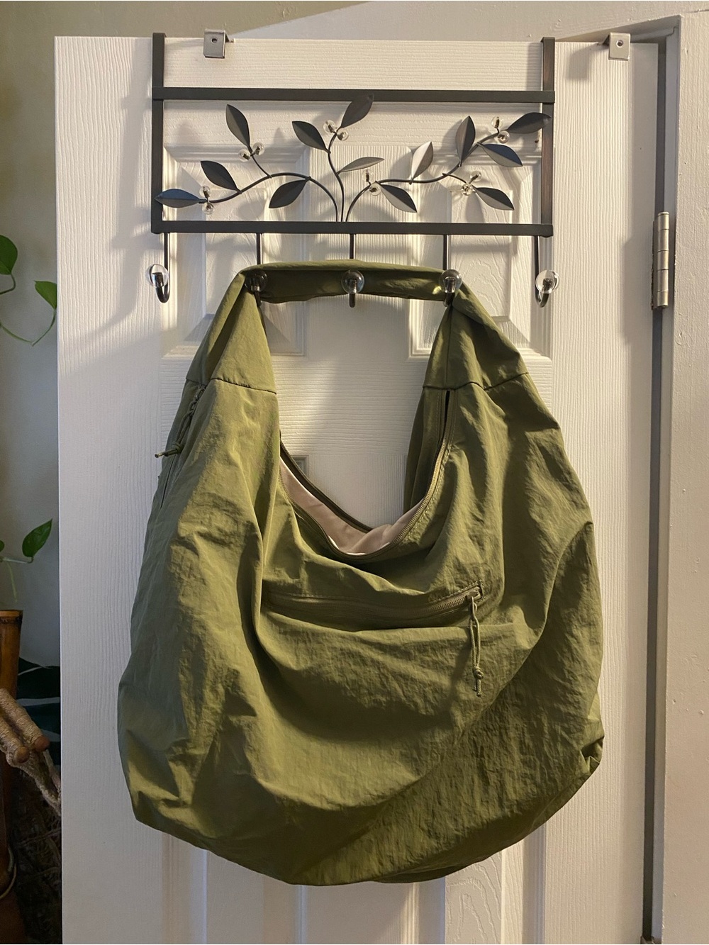 Olive Green Hobo Shoulder Bag